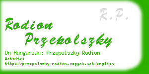rodion przepolszky business card